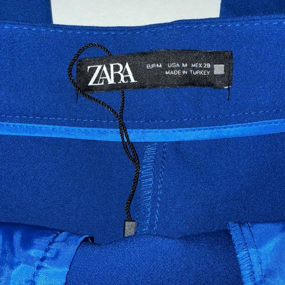 Zara High Waisted Pant Cobalt Blue Size Medium (More like a small) Office Work - Picture 2 of 13